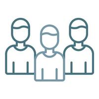 End Users Line Two Color Icon vector