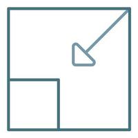 Downsizing Line Two Color Icon vector