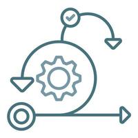 Agile Line Two Color Icon vector