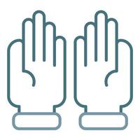 Gloves Line Two Color Icon vector