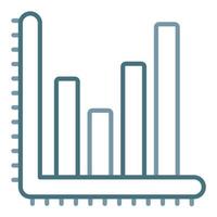 Bar Graph Line Two Color Icon vector