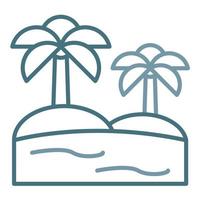 Oasis Line Two Color Icon vector