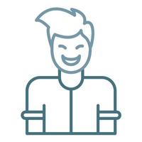 Happy Line Two Color Icon vector