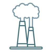 Smoke Line Two Color Icon vector