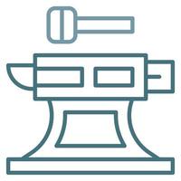 Anvil Line Two Color Icon vector