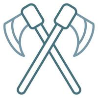 Two Axes Line Two Color Icon vector