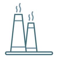 Chimney Line Two Color Icon vector