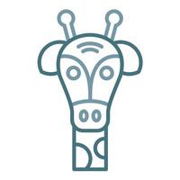 Giraffe Line Two Color Icon vector