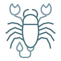 Scorpio Line Two Color Icon vector