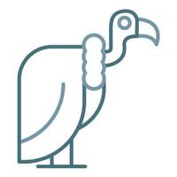 Vulture Line Two Color Icon vector