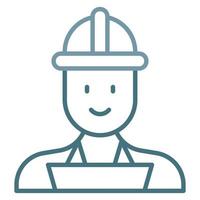 Qa Engineer Male Line Two Color Icon vector
