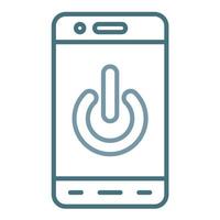 Mobile Power Line Two Color Icon vector