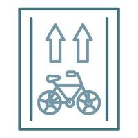 Bike Lane Line Two Color Icon vector