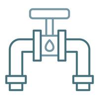 Water Pipe Line Two Color Icon vector