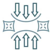 Elasticity Line Two Color Icon vector