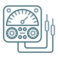 Voltmeter Line Two Color Icon vector