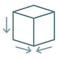 Cube Line Two Color Icon vector