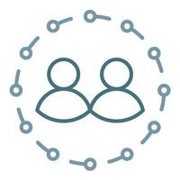 Community Line Two Color Icon vector