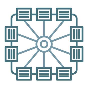 línea de complejidad icono de dos colores vector