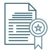 Patent Line Two Color Icon vector