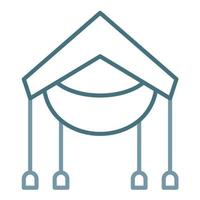 Tarp Line Two Color Icon vector