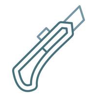 Utility Knife Line Two Color Icon vector