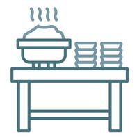 Catering Line Two Color Icon vector