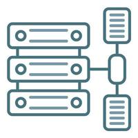 Data Transformation Line Two Color Icon vector