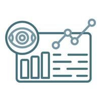Data Visualization Line Two Color Icon vector