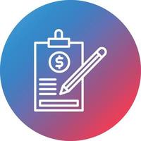 Assignment Line Gradient Circle Background Icon vector