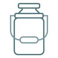 Milk Jar Line Two Color Icon vector