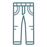 Pants Line Two Color Icon vector