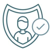 Authenticity Line Two Color Icon vector