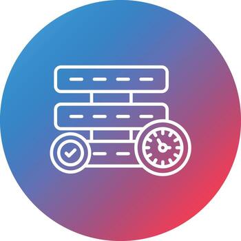 icono de fondo de círculo degradado de línea de disponibilidad vector