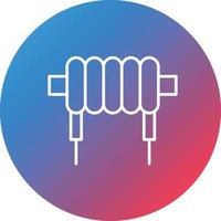 Inductor Line Gradient Circle Background Icon vector