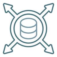 Data Driven Line Two Color Icon vector