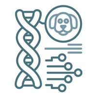 Genetic Modification Animals Line Two Color Icon vector