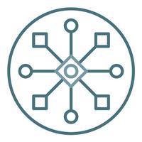 Cross Channel Line Two Color Icon vector
