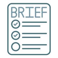 Brief Line Two Color Icon vector