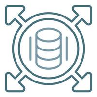 Data Driven Line Two Color Icon vector
