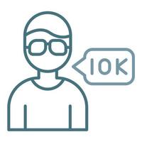 Nano Influencer Line Two Color Icon vector