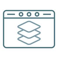 Full Stack Developer Line Two Color Icon vector