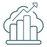 Financial Data Line Two Color Icon vector