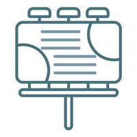Billboard Line Two Color Icon vector