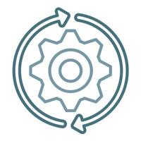 Change Management Line Two Color Icon vector