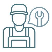 Repair Technician Line Two Color Icon vector