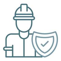 Work Safety Line Two Color Icon vector