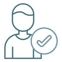 Qualify Line Two Color Icon vector