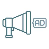 Ad Campaign Line Two Color Icon vector