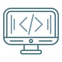 Programmer Line Two Color Icon vector